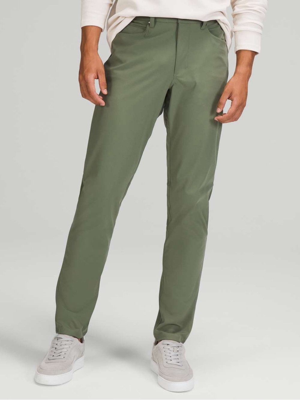 lululemon athletica Olive Green Stretch Chinos for Men